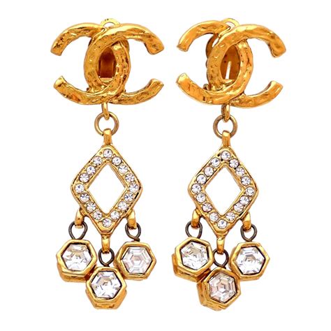 cheap chanel logo earrings|authentic chanel cc logo earrings.